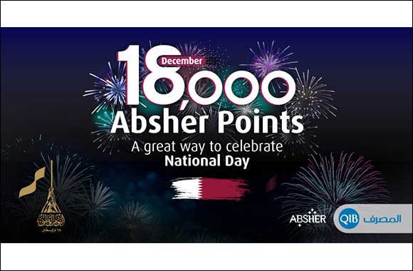 QIB Grants 18,000 Absher Rewards Points to Commemorate Qatar National Day