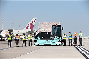 Qatar Airways Cargo is the first to use Gaussin's zero-emission innovation: the AMDT FULL ELEC