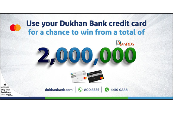 Dukhan Bank Announces Five Winners to Receive 100,000 DAwards each in 2nd Draw of Credit Card Spend Campaign