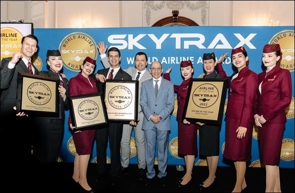 Qatar Airways Wins the Airline of the Year Award by Skytrax for an Unprecedented Seventh Time and Takes Home Three Other Major Awards