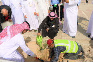 Qatar Post Leads on Tree Planting Mission