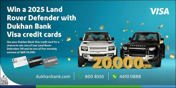 Dukhan Bank Announces Third Set of Winners in Land Rover Credit Card Spending Campaign