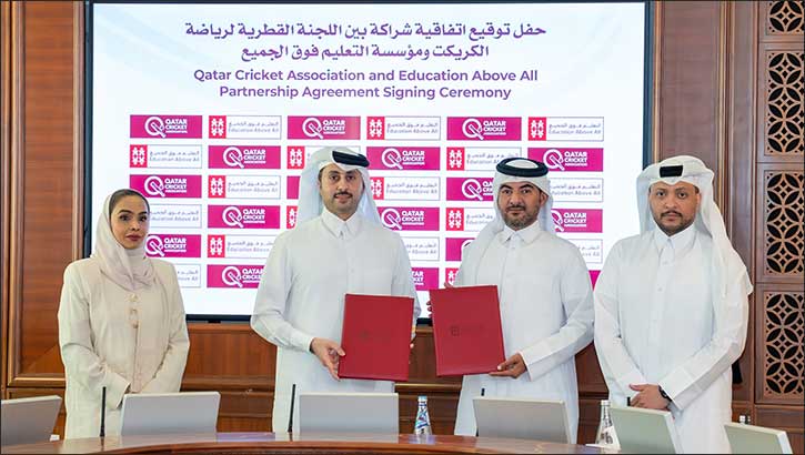 Education Above All Foundation Signs Collaboration Agreement with Qatar Cricket Association to Advance Education Through Sport