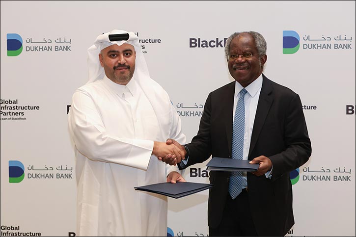 Dukhan Bank signs an exclusive agreement with Global Infrastructure Partners (GIP), a part of BlackRock, to provide the Qatari market with Sharia-compliant strategic products and s