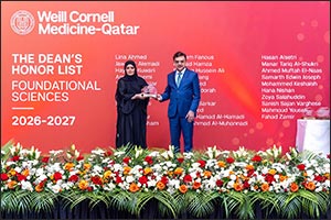 WCM-Q students honored at the inaugural Dean's Honor List ceremony for medical program