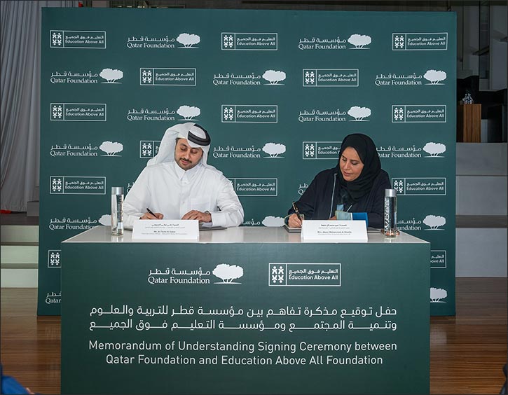 Education Above All Foundation and Qatar Foundation's Pre-University Education Sign Collaboration Agreement to Advance Educational Opportunities Across Qatar