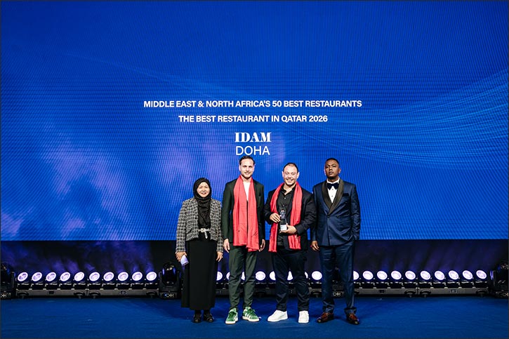 IDAM Received the �Best Restaurant in Qatar� Award at MENA's 50 BEST  Excellence Recognised