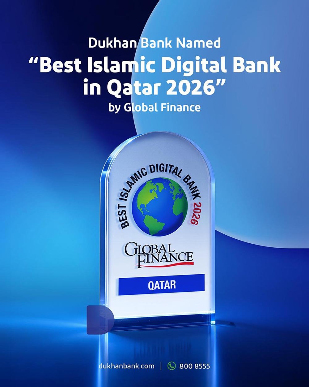 Dukhan Bank Named Best Islamic Digital Bank in Qatar 2026 by Global Finance